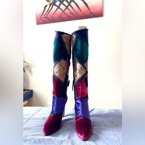 Ralph Lauren Velvet Boots（38B）Multicolor. Ralph Lauren sold out all sizes.